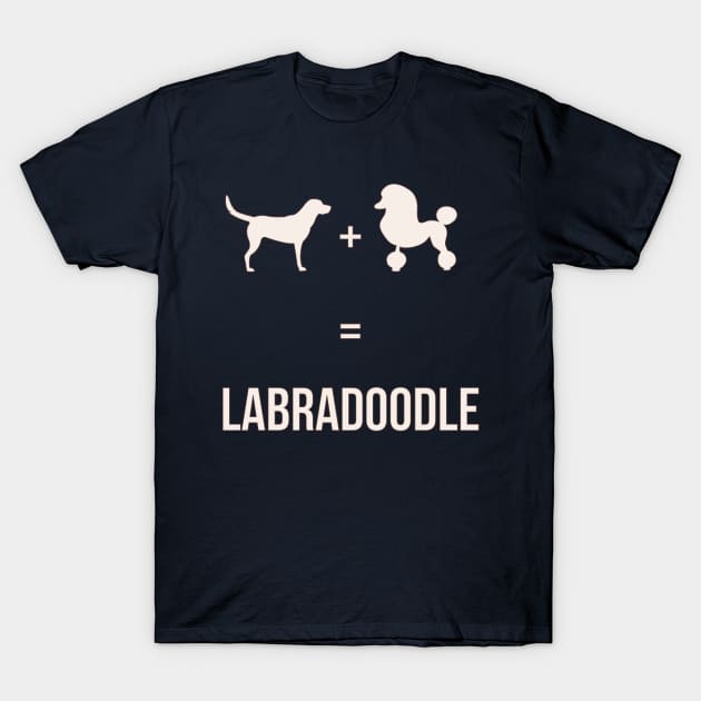 Labrador + Poodle = Labradoodle - Puppy Dog Silhouette T-Shirt by PozureTees108